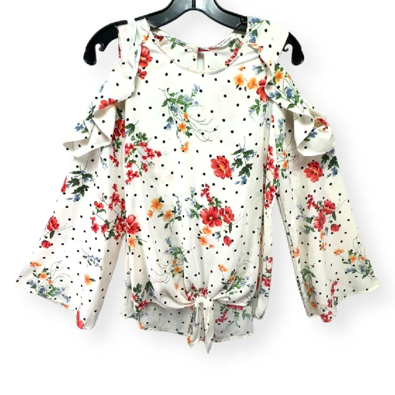 Must-Have Deals Floral Print Top Long Sleeve Carole Christian, Size S