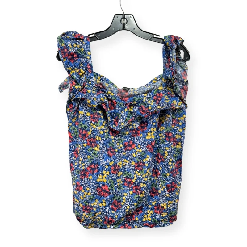 Amazing Deals Floral Print Top Sleeveless Ann Taylor, Size L