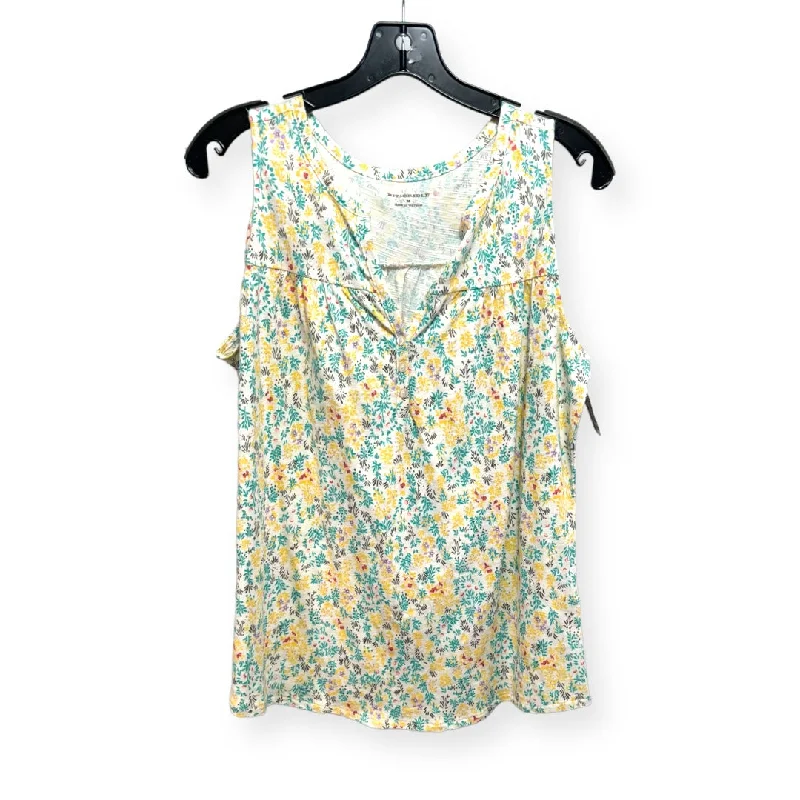 Quick Sale Floral Print Top Sleeveless Bit & Bridal, Size M