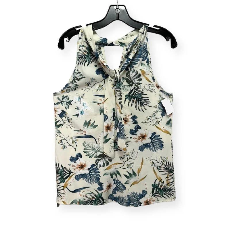 Discount Days Floral Print Top Sleeveless Unknown Brand, Size S