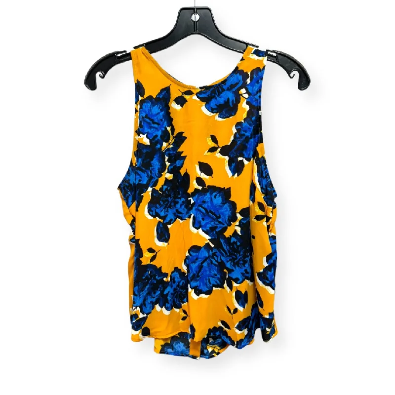 Steals and Deals Floral Print Top Sleeveless Who What Wear, Size M
