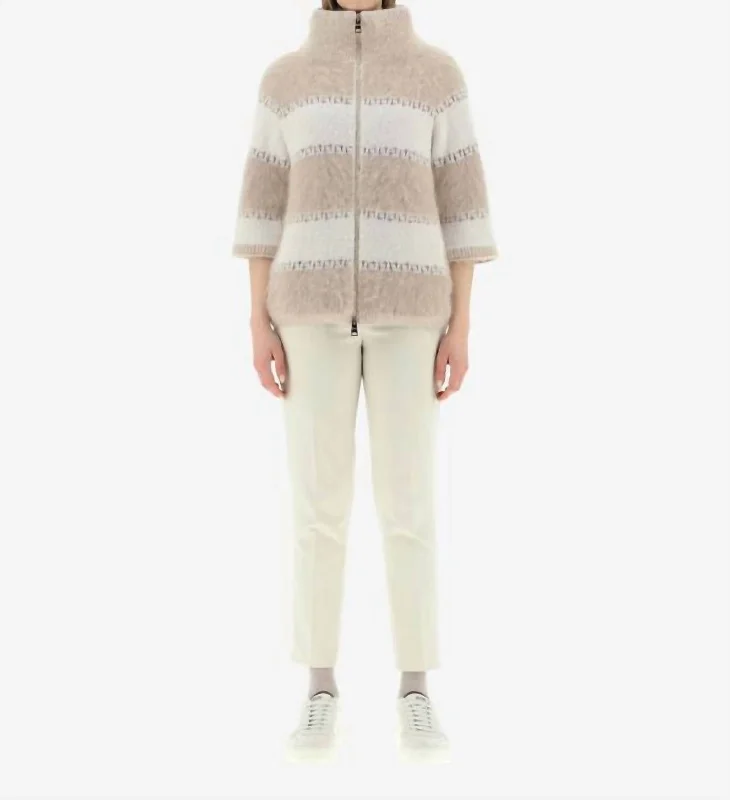 Deal of the Week Fluffy Line Mohair And Lurex Jacket In Bianco