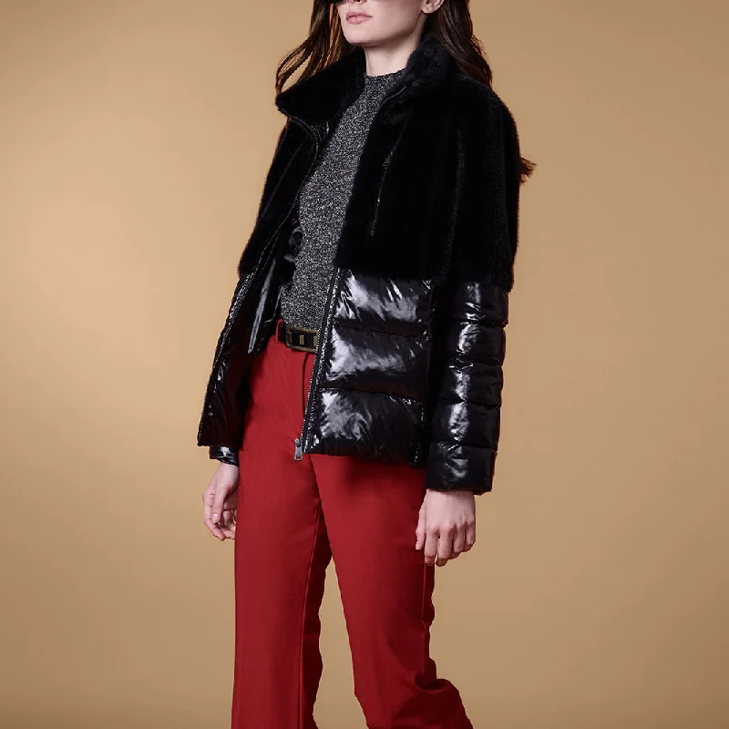 Overstock Fur Combo Jacket