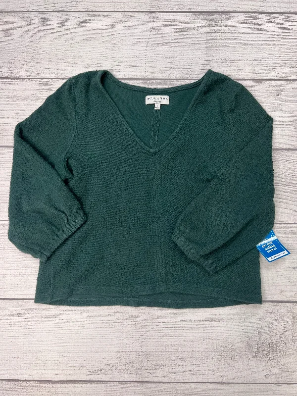 Fantastic Offers Green Top Long Sleeve Madewell, Size L