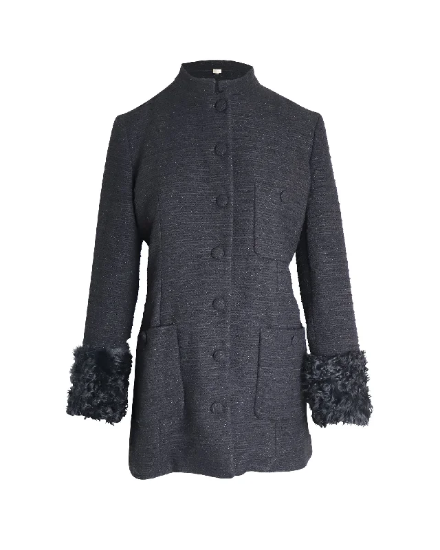 Price Rollback Gucci Tweed Jacket in Black Wool