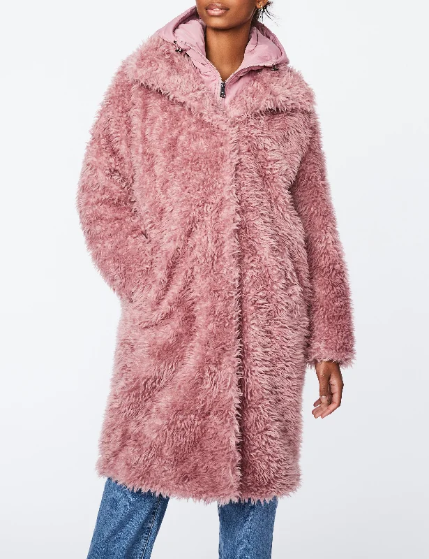 Massive Deals Hooded Fur Coat
