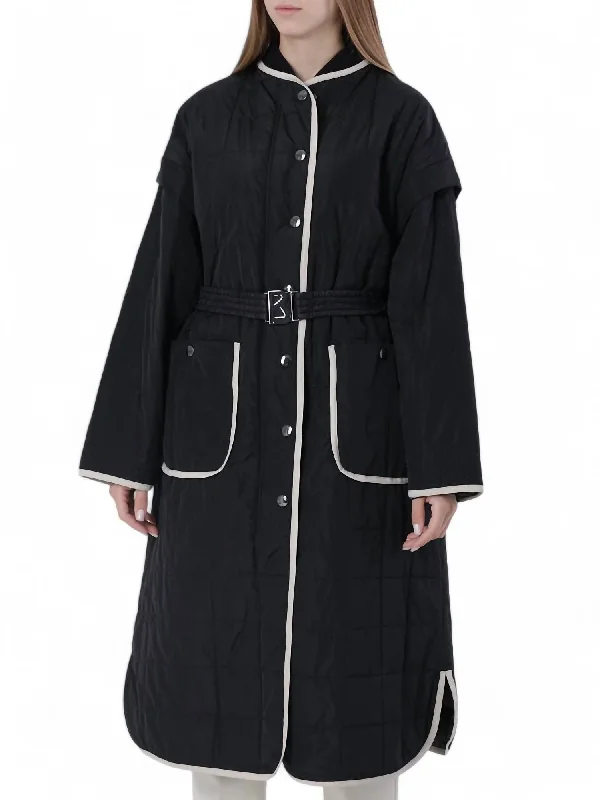 Big Discounts Isabella Quilted Coat In Black