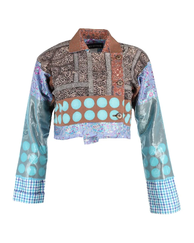 Deal Dash Issey Miyake Boxy Jacket in Multicolor Cotton