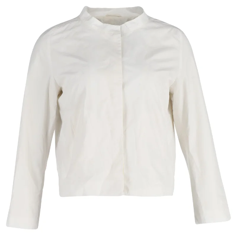 Final Markdown Jil Sander Short Jacket in White Silk