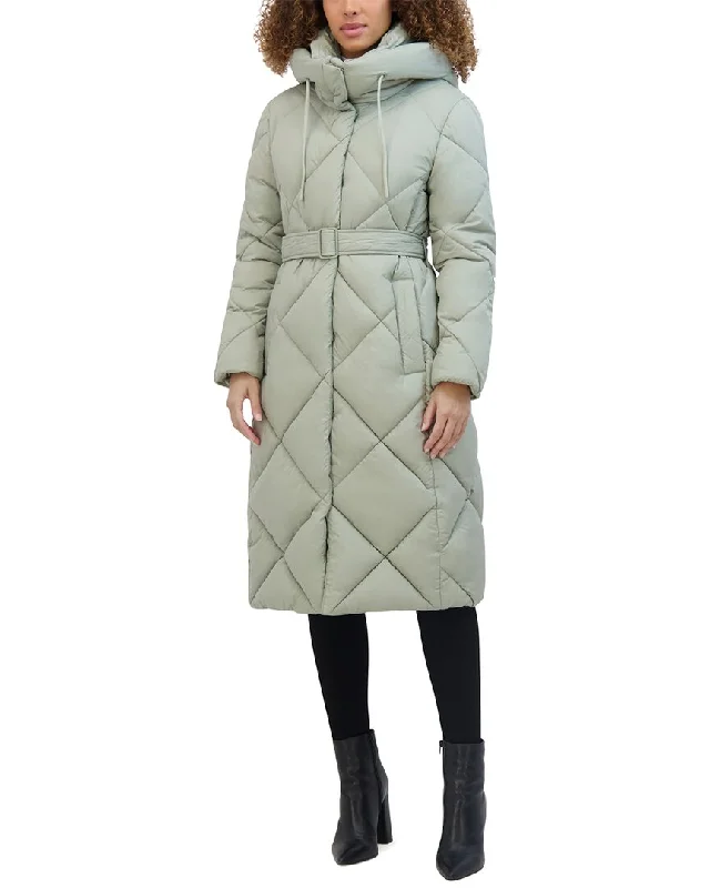 Year-End Sale Kenneth Cole Powder Touch Matte Quilted Coat