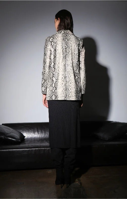 Lowest Prices Kiki Blazer, Grey Snake - Leather