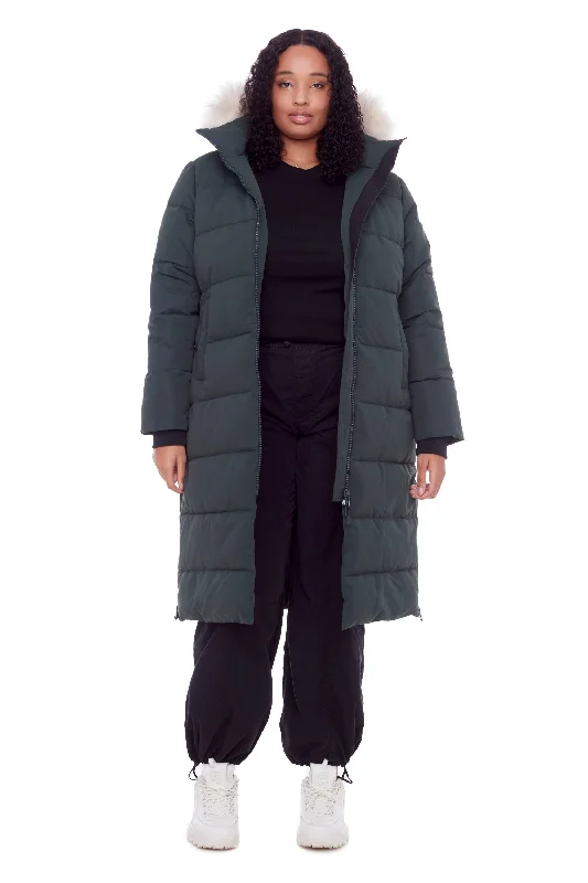 Price Cut KLUANE PLUS | WOMEN'S VEGAN DOWN (RECYCLED) ULTRA LONG LENGTH PARKA (PLUS SIZE) Price Cut KLUANE PLUS | WOMEN'S VEGAN DOWN (RECYCLED) ULTRA LONG LENGTH PARKA (PLUS SIZE)