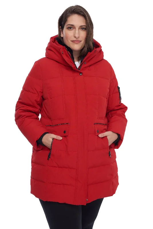 Super Sale KOOTNEY PLUS | WOMEN'S VEGAN DOWN (RECYCLED) MID-LENGTH PARKA (PLUS SIZE)