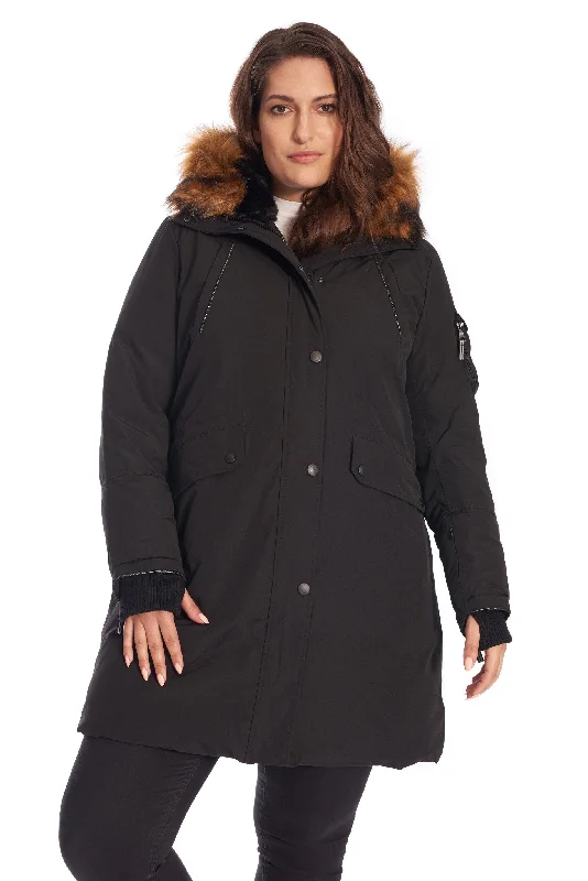 Limited Time Discount LAURENTIAN PLUS | WOMEN'S VEGAN DOWN (RECYCLED) LONG PARKA (PLUS SIZE)