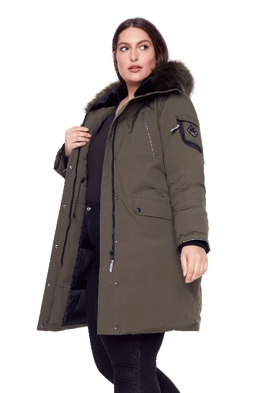 Price Break LAURENTIAN PLUS | WOMEN'S VEGAN DOWN (RECYCLED) LONG PARKA (PLUS SIZE)