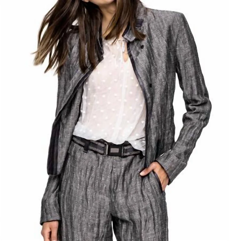 Closeout Linen Jacket In Grey