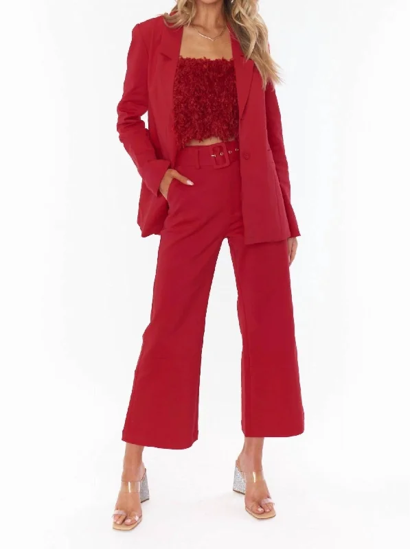 Quick Sale Major Blazer In Red Suiting