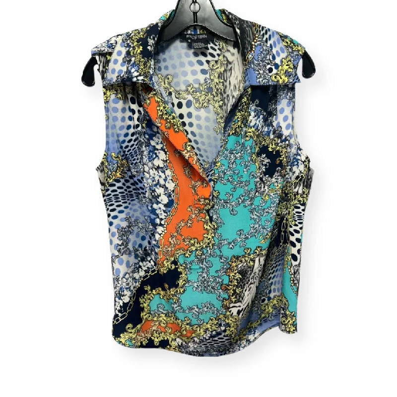 Daily Deals Multi-colored Top Sleeveless Etcetra, Size 6