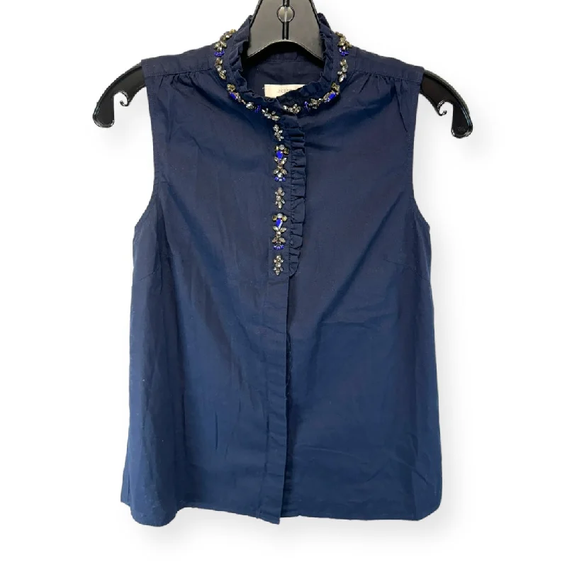 Year-End Clearance Navy Top Sleeveless J. Crew, Size 2