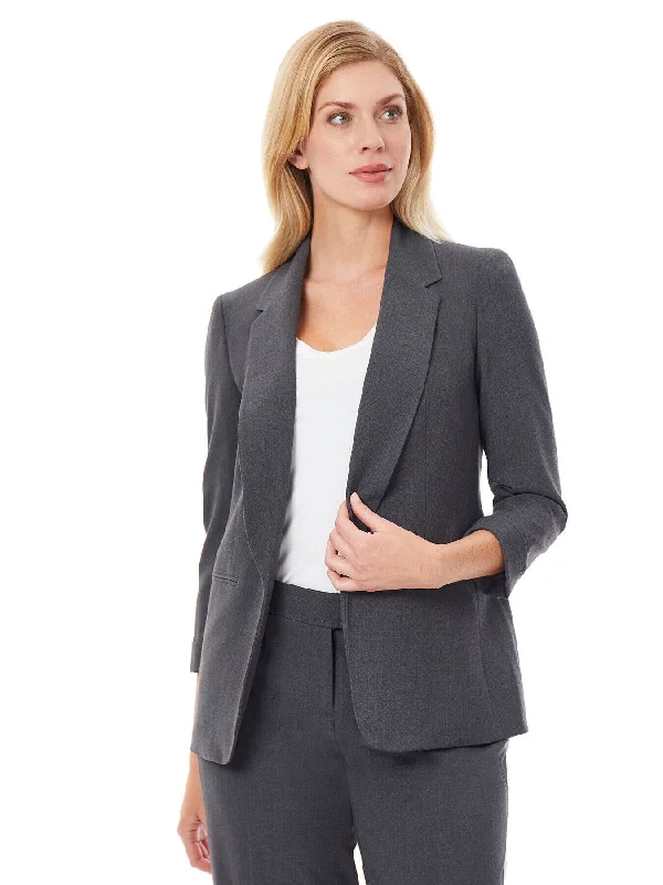 Markdowns Notch Collar Rolled Cuff Bi-Stretch Blazer