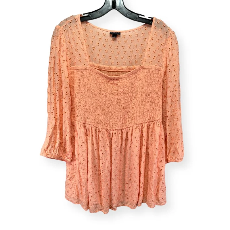 Deal Dash Pink Top Short Sleeve Torrid, Size 1x