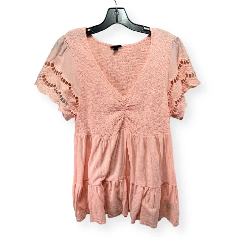 Great Deals Pink Top Short Sleeve Torrid, Size 2x