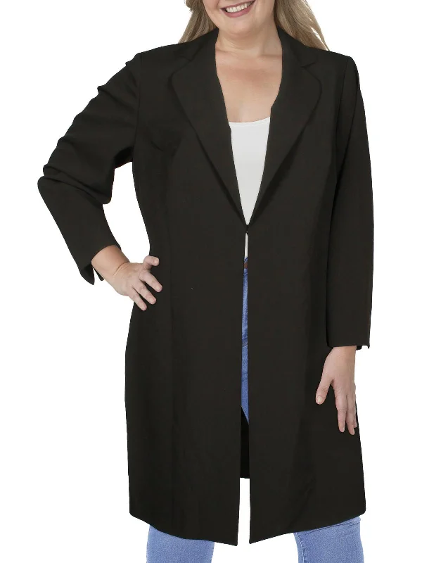 Bargain Blast Plus Womens Knit Topper Duster Blazer