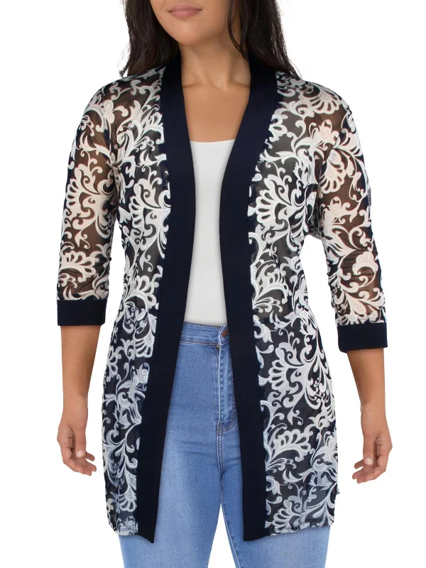 Today’s Special Plus Womens Mesh Sheer Topper Jacket