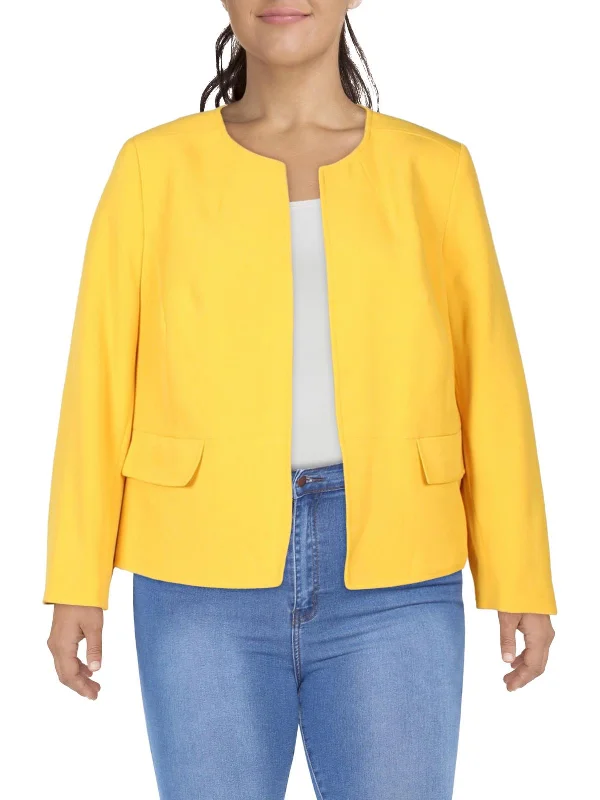 The Best Prices Plus Womens Suit Separate Office Open-Front Blazer
