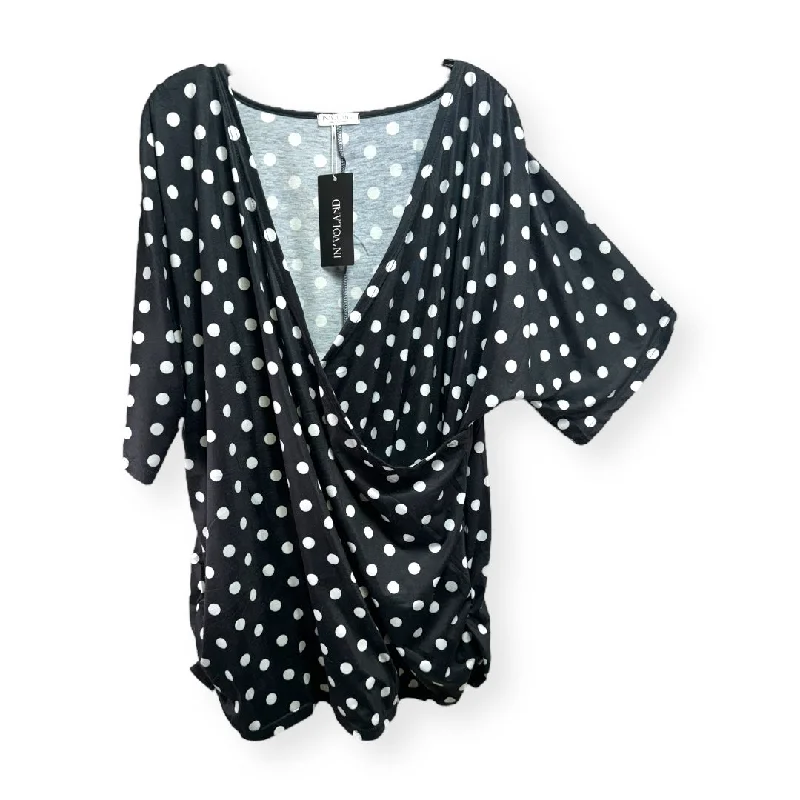 Exclusive Savings Polkadot Pattern Top Short Sleeve In’Voland Size 2x