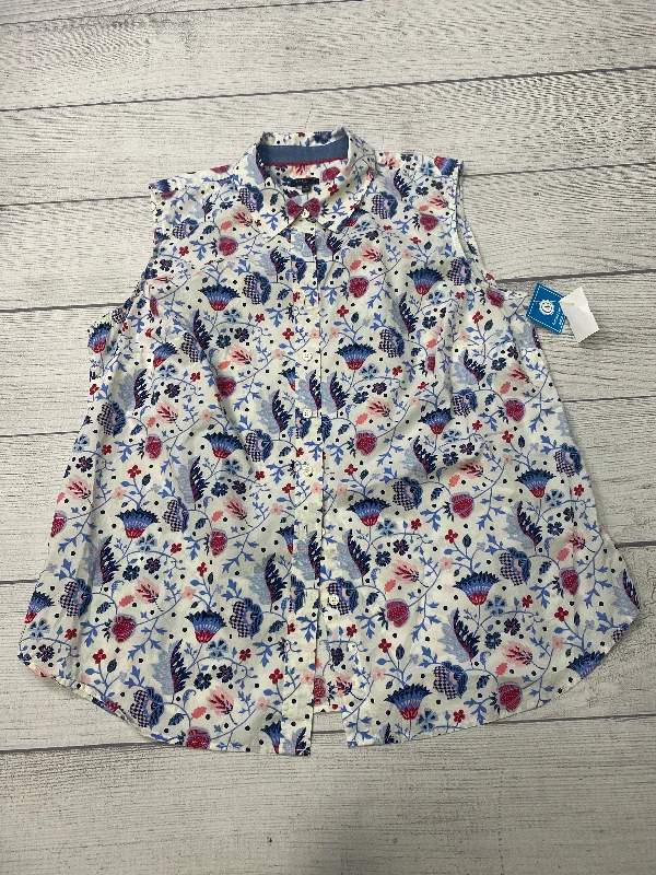 Final Clearance Print Top Sleeveless Talbots, Size 1x