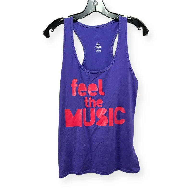 Exclusive Savings Purple Top Sleeveless Zumba, Size 1x
