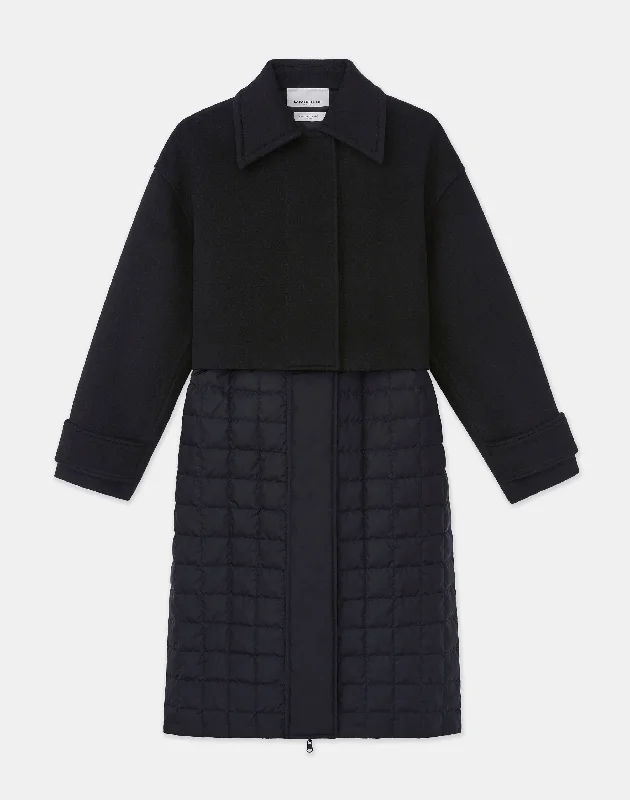 Exclusive Savings Recycled Poly Quilted Convertible Oversized Coat