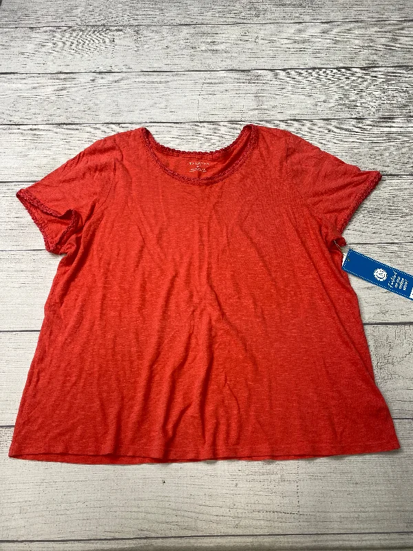 Flash Deals Red Top Short Sleeve Talbots, Size 2x