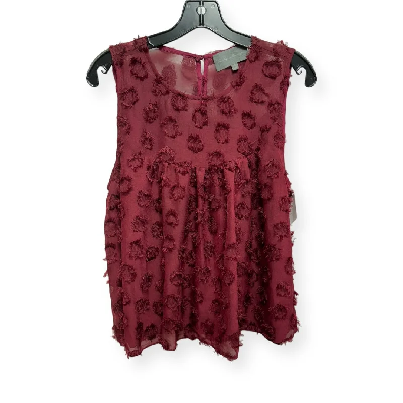 Super Deal Red Top Sleeveless Sunday In Brooklyn, Size M