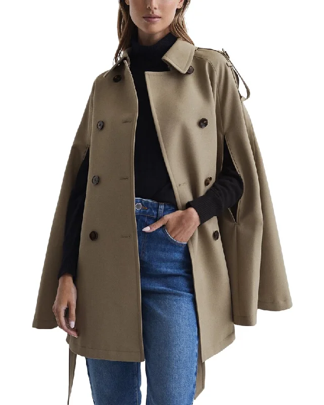 Special Discount Reiss Mathilde Trench Wool-Blend Cape