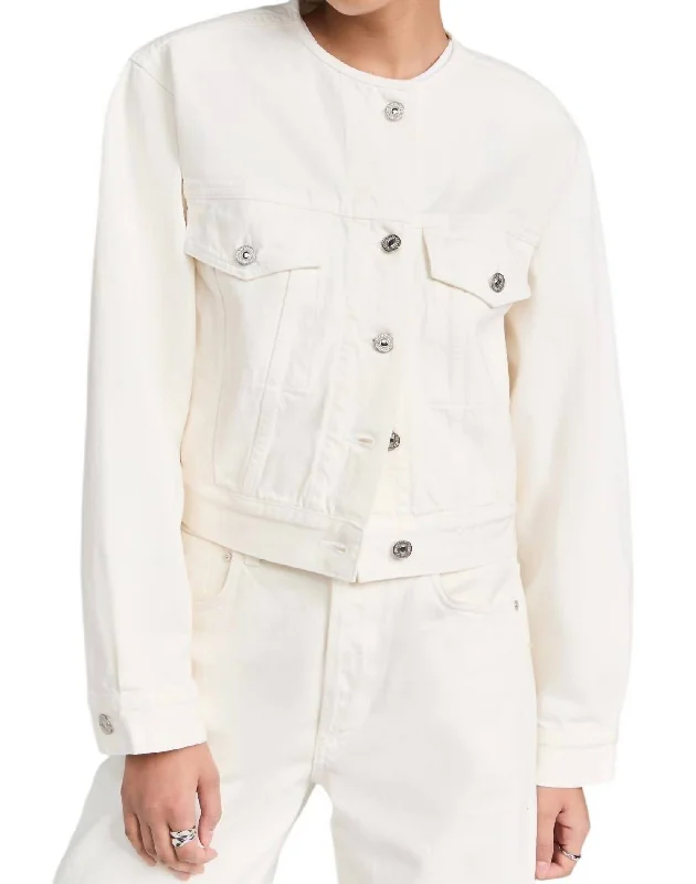 Crazy Deals Renata Collarless Deconstructed Jacket In Pashmina