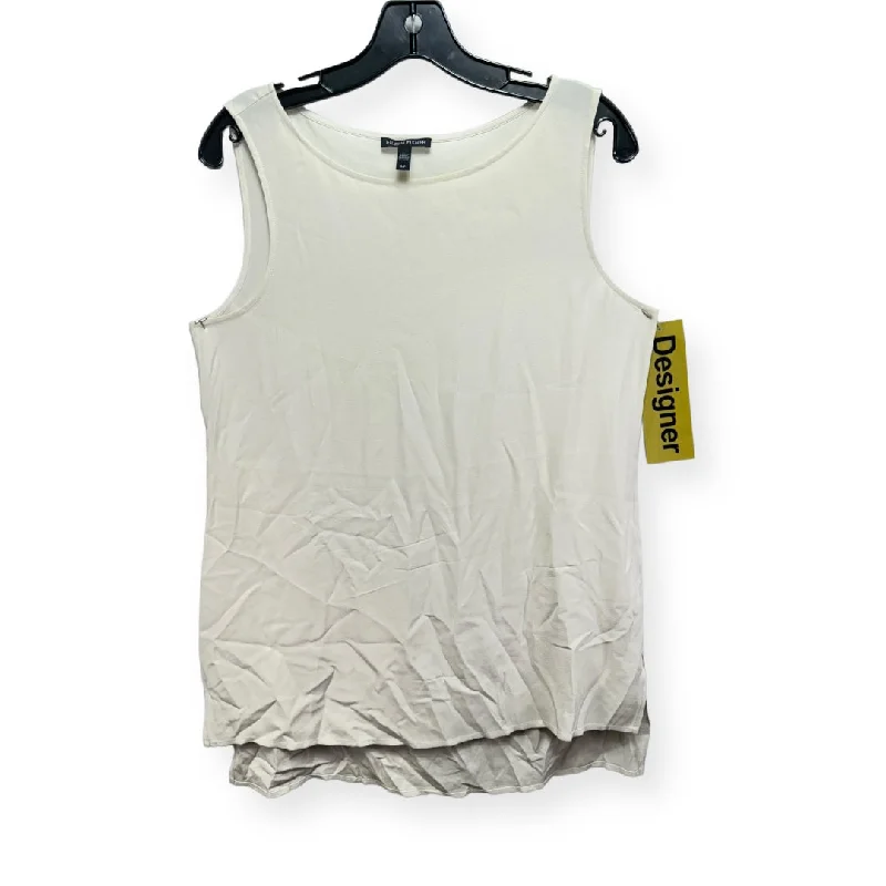 Act Now Silk Cream Tank Top Designer Eileen Fisher, Size S