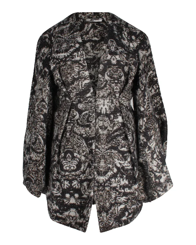 Savings Alert Stella McCartney Kimono Sleeves Coat in Grey Cotton Wool