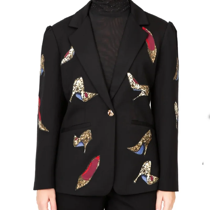 Special Savings Steppin In Stilettos Jacket In Black