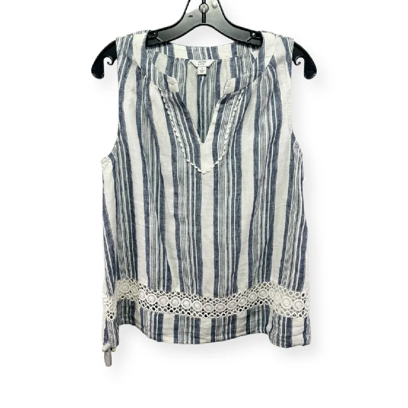 Closeout Striped Pattern Top Sleeveless Crown And Ivy, Size S