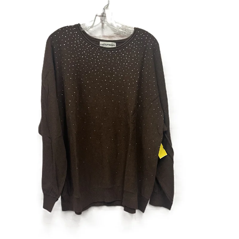 Super Savings Sweater By Cathy Daniels In Brown, Size: 2x
