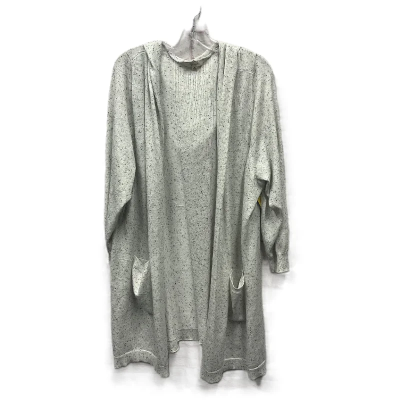 Best Bargains Sweater Cardigan By Peyton Primose In Grey, Size: 1x