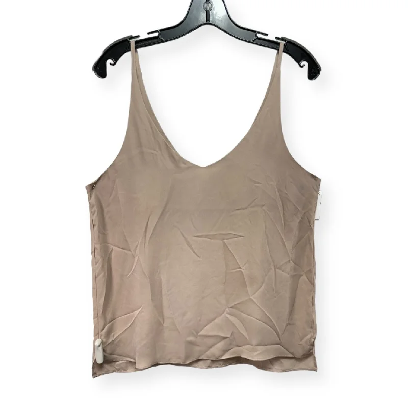 Daily Deals Tan Tank Top Shinestar, Size L