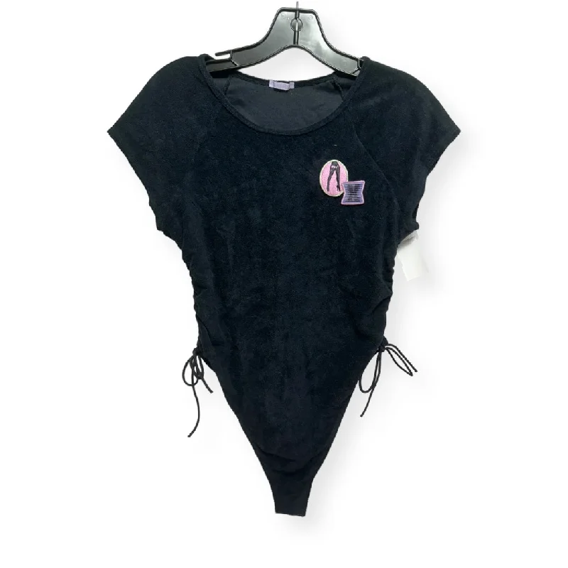 Overstock Terry Cloth Black Bodysuit Savage X, Size S