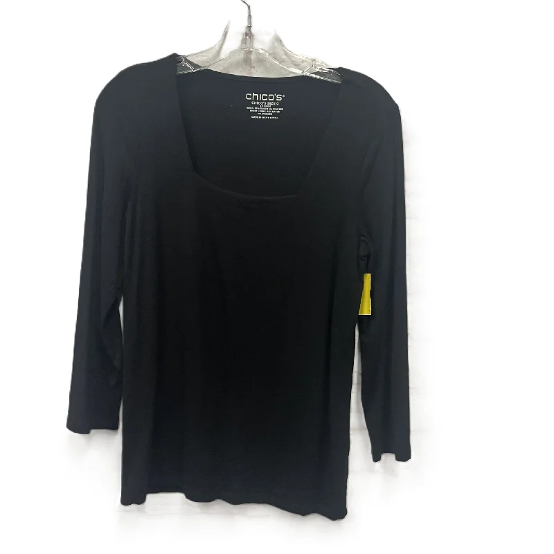 Price Reduction Top Long Sleeve By Chicos In Black, Size: S