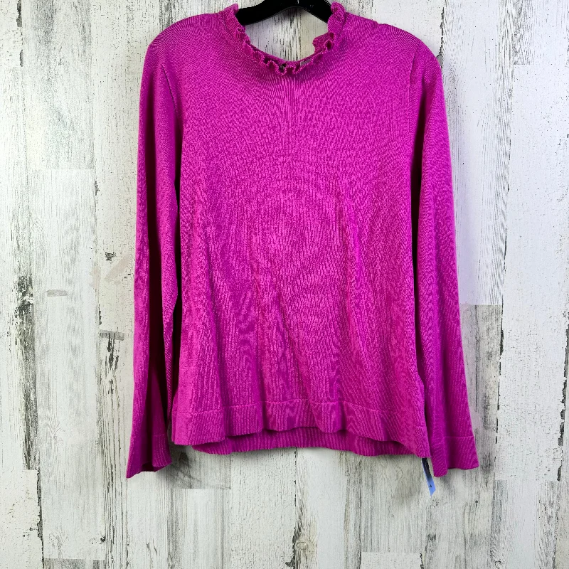 Stock Clearance Top Long Sleeve By J. Crew In Pink, Size: L