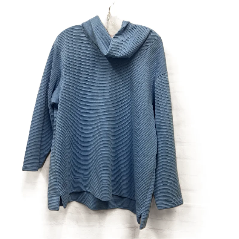 Special Price Top Long Sleeve By Jane And Delancey In Blue, Size: 1x