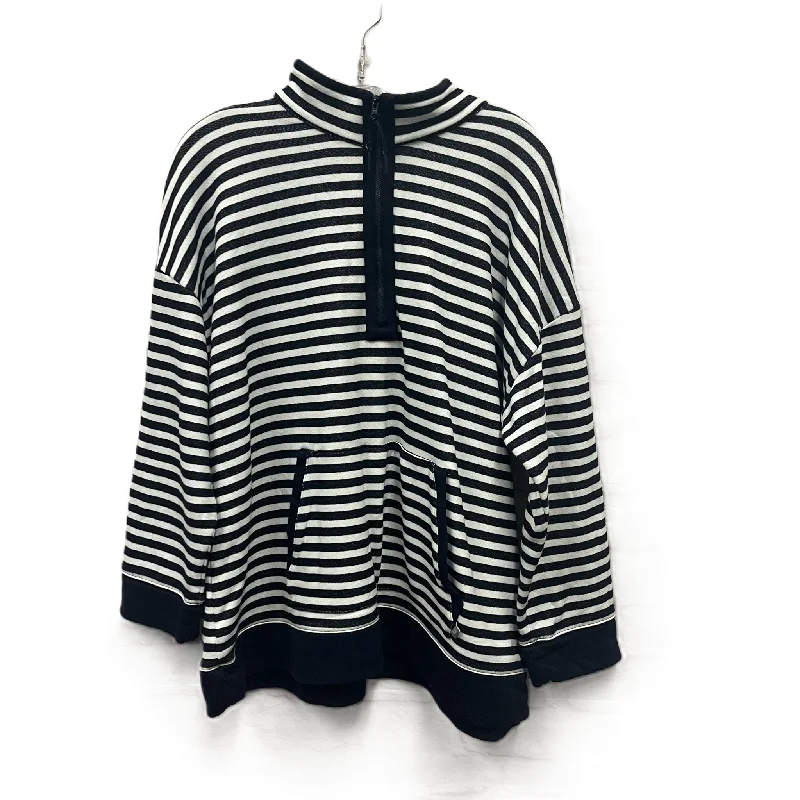 Seasonal Clearance Top Long Sleeve By Talbots In Blue & White, Size: 3x