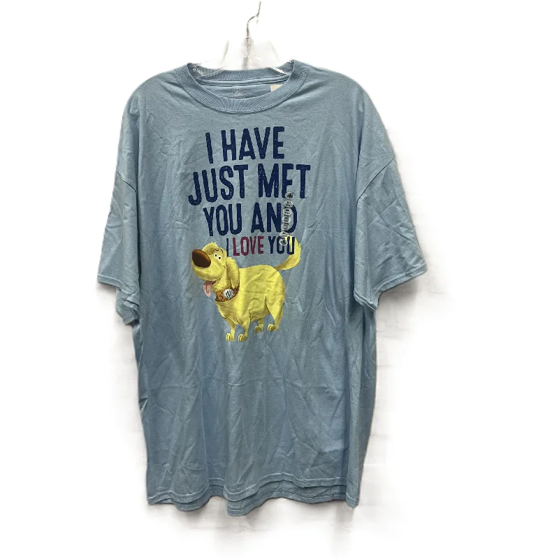 Don't Miss Top Short Sleeve Basic By Disney Store In Blue, Size: 2x